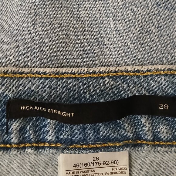 Banana Republic Jeans 28 High Rise Straight Ankle Crop Light Wash Denim - Picture 9 of 10